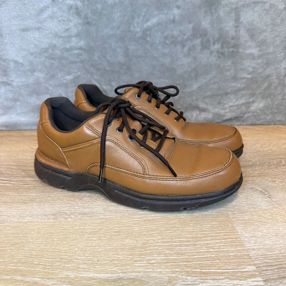 Rockport Eureka Men’s Brown Comfort Supportive Lave Up Walking Shoes Size 10
